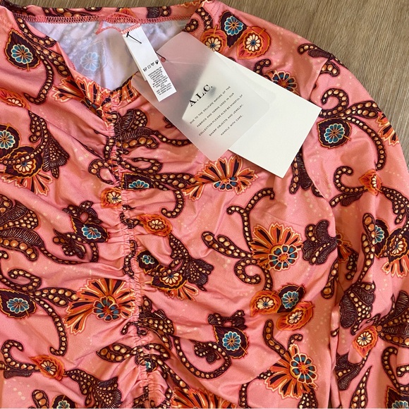 A.L.C. Ansel Rashguard Swim Top / Rosa Multi / - Picture 4 of 7